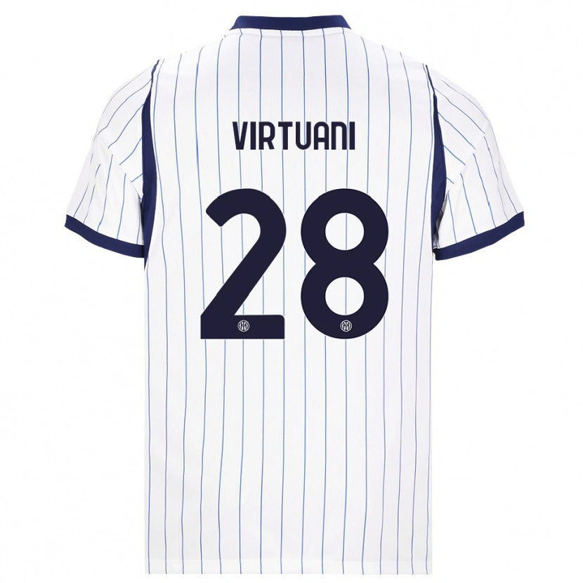 Danxen Herren Marco Virtuani #28 Weiß Dunkelblau Auswärtstrikot Trikot 2026/27 T-Shirt Österreich
