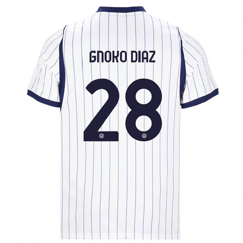 Danxen Herren Hillary Gnoko Diaz #28 Weiß Dunkelblau Auswärtstrikot Trikot 2026/27 T-Shirt Österreich