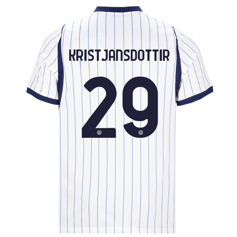 Danxen Herren Anna Bjork Kristjansdottir #29 Weiß Dunkelblau Auswärtstrikot Trikot 2026/27 T-Shirt Österreich