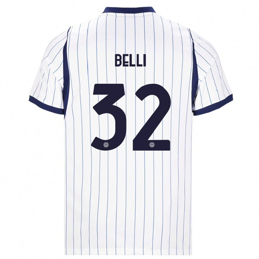 Danxen Herren Elena Belli #32 Weiß Dunkelblau Auswärtstrikot Trikot 2026/27 T-Shirt Österreich