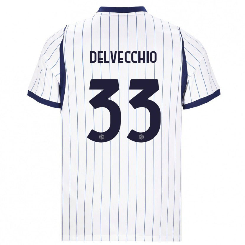 Danxen Herren Gabriele Delvecchio #33 Weiß Dunkelblau Auswärtstrikot Trikot 2026/27 T-Shirt Österreich