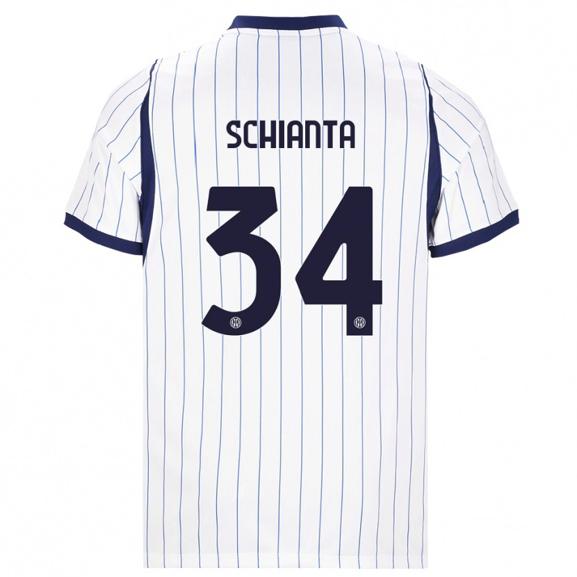 Danxen Herren Valentina Schianta #34 Weiß Dunkelblau Auswärtstrikot Trikot 2026/27 T-Shirt Österreich