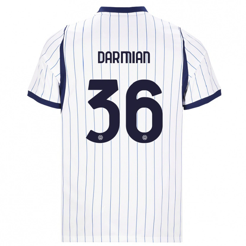 Danxen Herren Matteo Darmian #36 Weiß Dunkelblau Auswärtstrikot Trikot 2026/27 T-Shirt Österreich