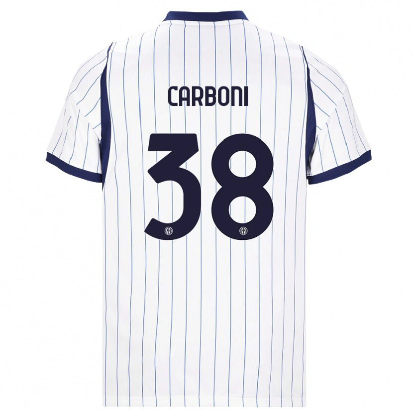 Danxen Herren Valentin Carboni #38 Weiß Dunkelblau Auswärtstrikot Trikot 2026/27 T-Shirt Österreich