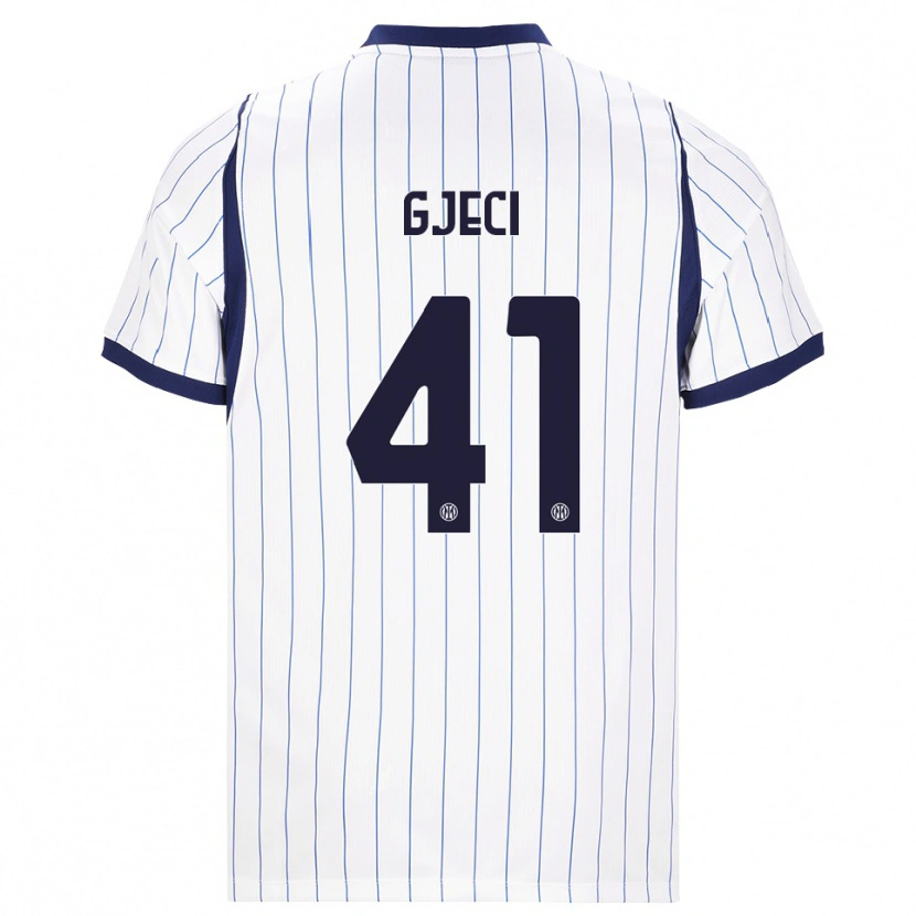 Danxen Herren Delis Gjeci #41 Weiß Dunkelblau Auswärtstrikot Trikot 2026/27 T-Shirt Österreich