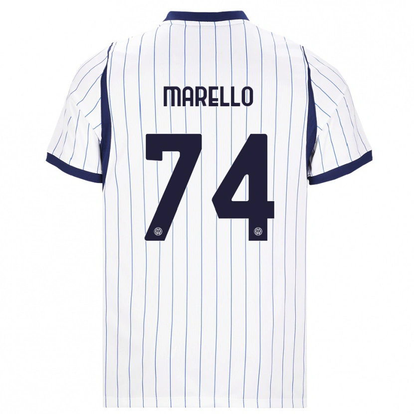 Danxen Herren Mattia Marello #74 Weiß Dunkelblau Auswärtstrikot Trikot 2026/27 T-Shirt Österreich