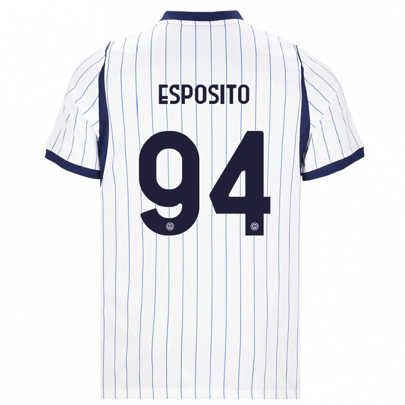 Danxen Herren Pio Esposito #94 Weiß Dunkelblau Auswärtstrikot Trikot 2026/27 T-Shirt Österreich