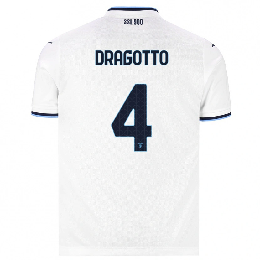Danxen Herren Tommaso Dragotto #4 Weiß Dunkelblau Auswärtstrikot Trikot 2026/27 T-Shirt Österreich