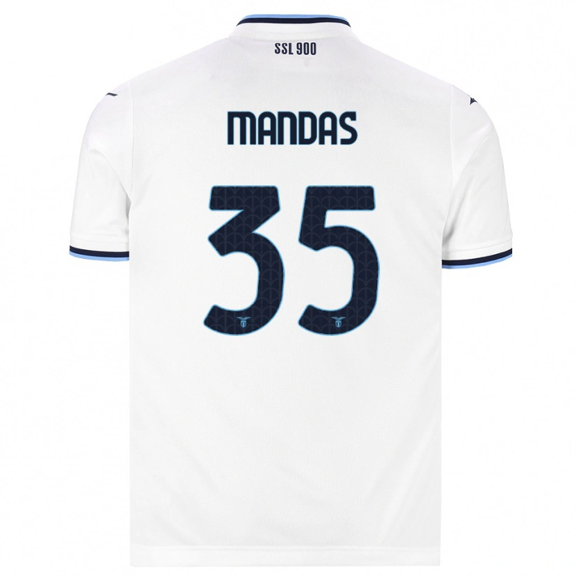 Danxen Herren Christos Mandas #35 Weiß Dunkelblau Auswärtstrikot Trikot 2026/27 T-Shirt Österreich