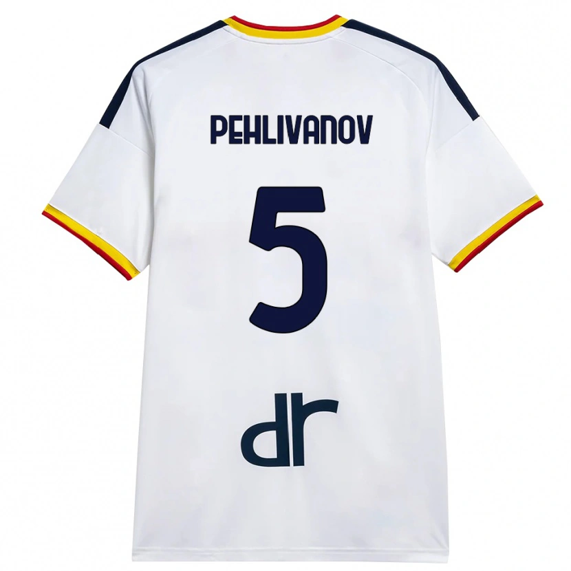 Danxen Herren Cristian Pehlivanov #5 Weiß Gelb Rot Auswärtstrikot Trikot 2026/27 T-Shirt Österreich