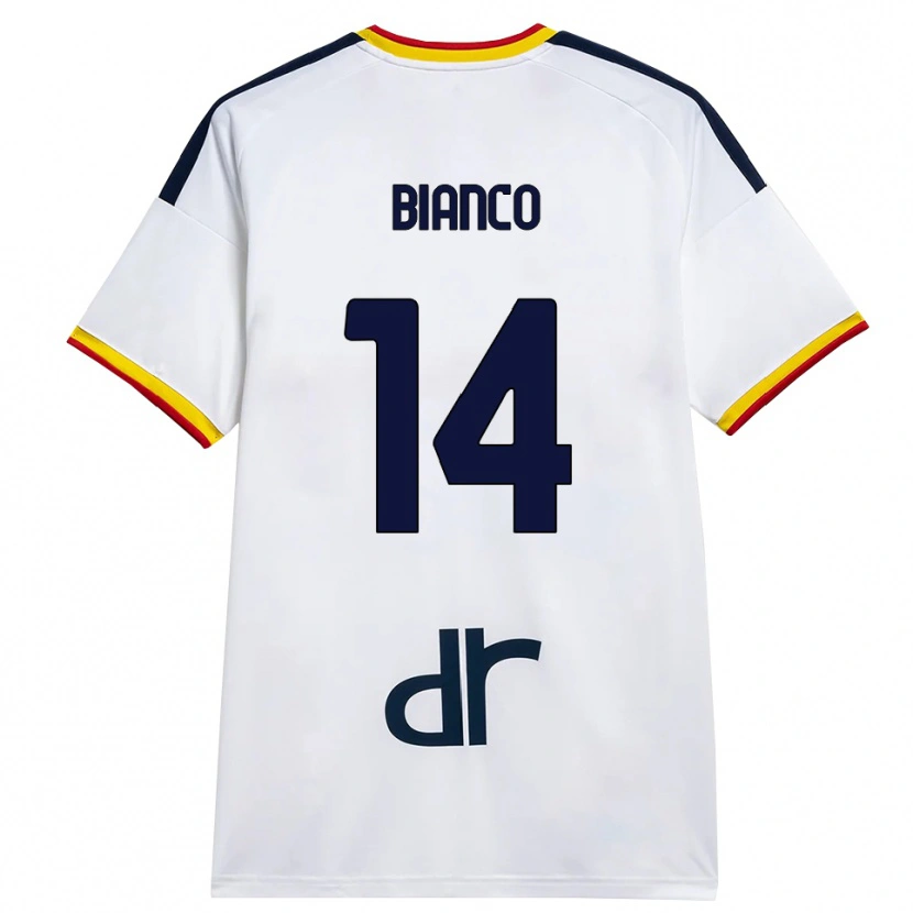 Danxen Herren Gioele Bianco #14 Weiß Gelb Rot Auswärtstrikot Trikot 2026/27 T-Shirt Österreich