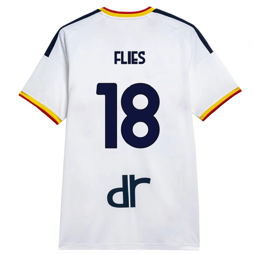 Danxen Herren Jarne Flies #18 Weiß Gelb Rot Auswärtstrikot Trikot 2026/27 T-Shirt Österreich