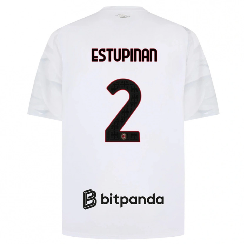 Danxen Herren Pervis Estupiñán #2 Weiß Rot Schwarz Auswärtstrikot Trikot 2026/27 T-Shirt Österreich