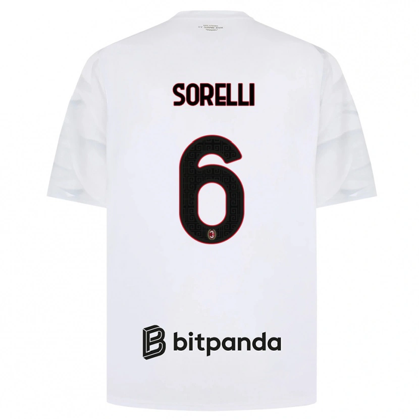 Danxen Herren Nadine Sorelli #6 Weiß Rot Schwarz Auswärtstrikot Trikot 2026/27 T-Shirt Österreich