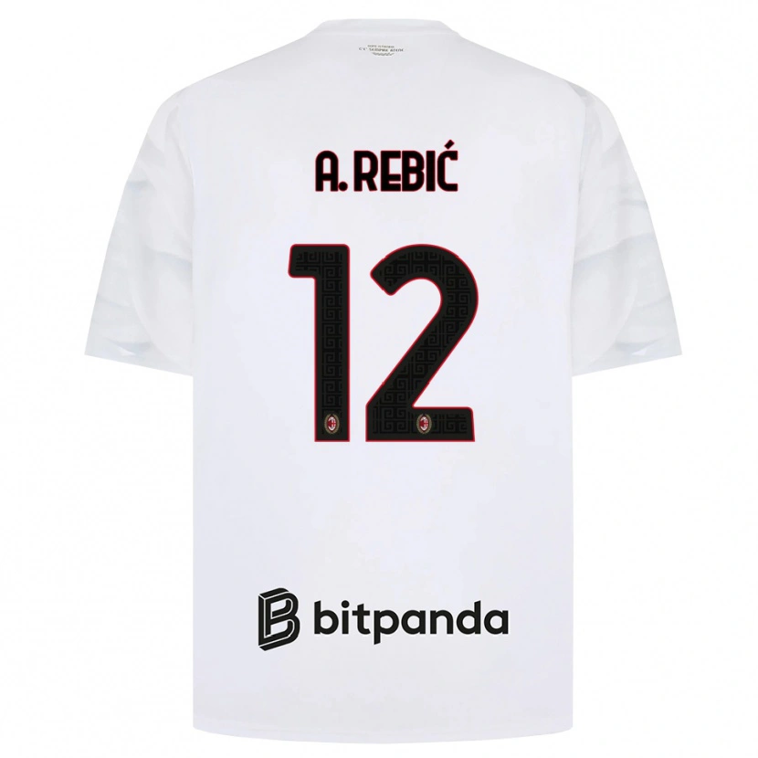 Danxen Herren Ante Rebic #12 Weiß Rot Schwarz Auswärtstrikot Trikot 2026/27 T-Shirt Österreich