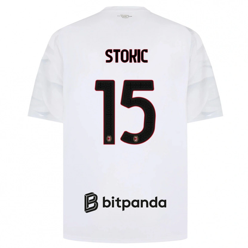 Danxen Herren Sara Stokić #15 Weiß Rot Schwarz Auswärtstrikot Trikot 2026/27 T-Shirt Österreich