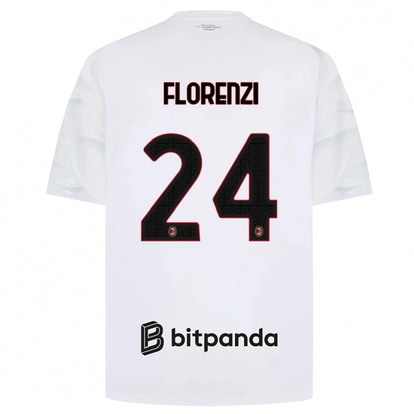 Danxen Herren Alessandro Florenzi #24 Weiß Rot Schwarz Auswärtstrikot Trikot 2026/27 T-Shirt Österreich