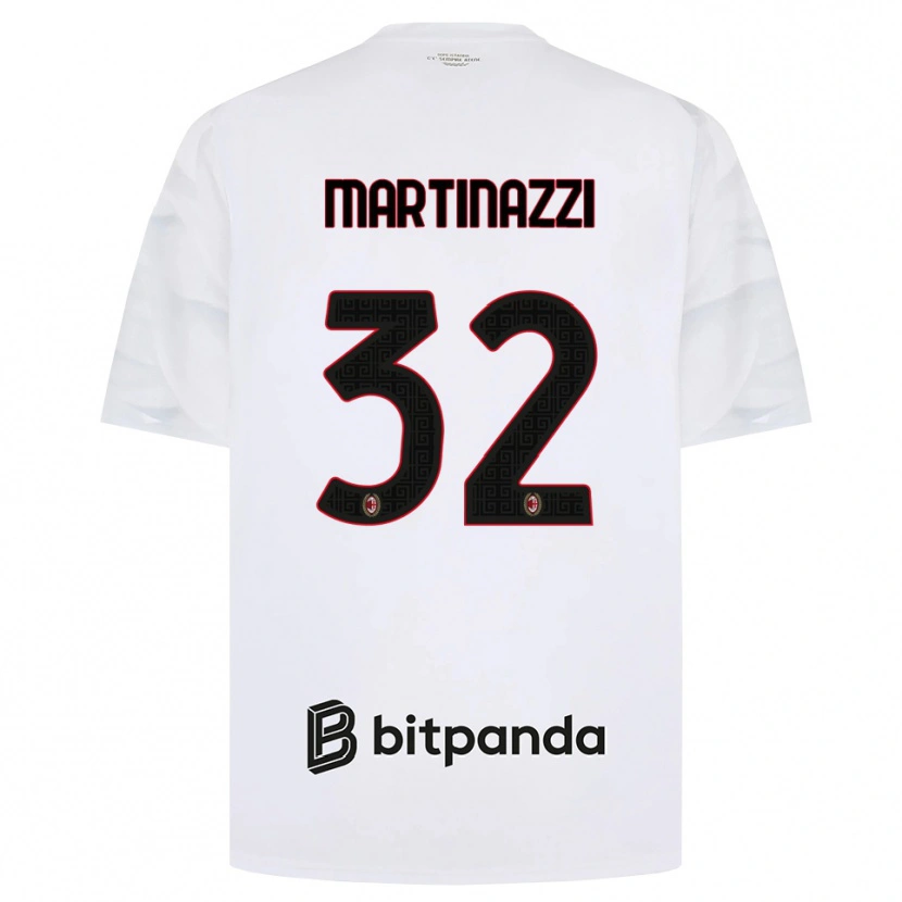 Danxen Herren Luca Martinazzi #32 Weiß Rot Schwarz Auswärtstrikot Trikot 2026/27 T-Shirt Österreich