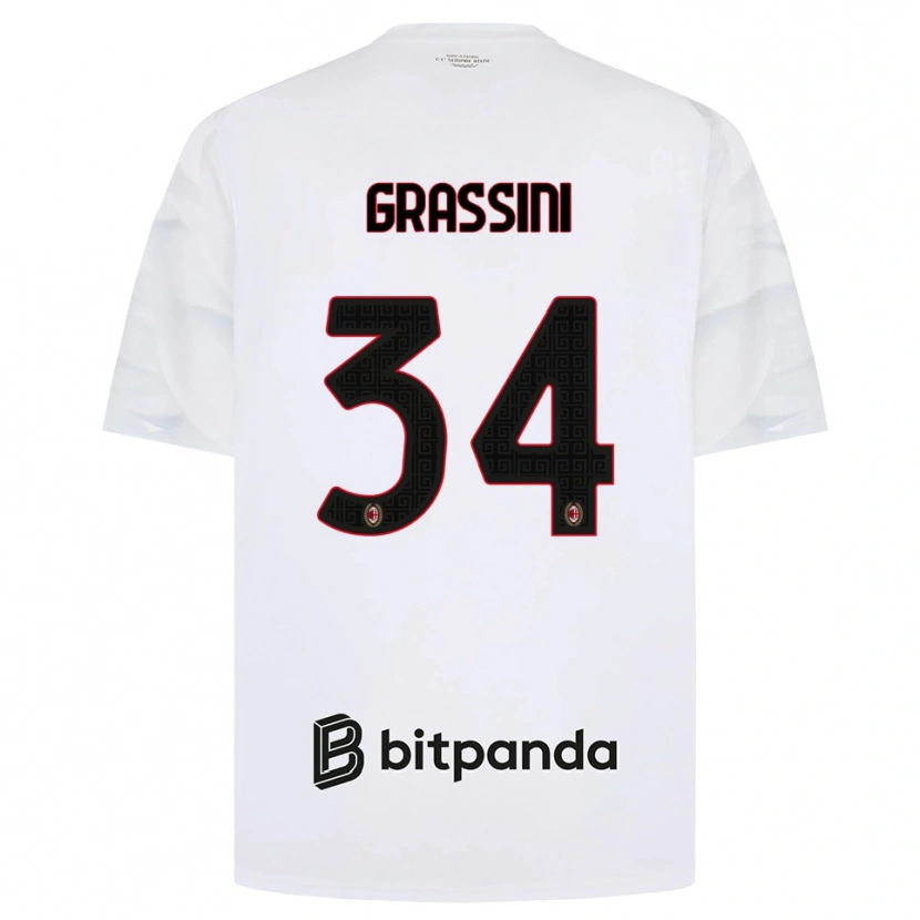 Danxen Herren Riccardo Grassini #34 Weiß Rot Schwarz Auswärtstrikot Trikot 2026/27 T-Shirt Österreich