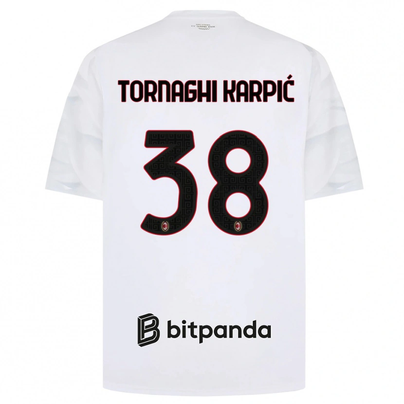 Danxen Herren Lavinia Tornaghi Karpić #38 Weiß Rot Schwarz Auswärtstrikot Trikot 2026/27 T-Shirt Österreich
