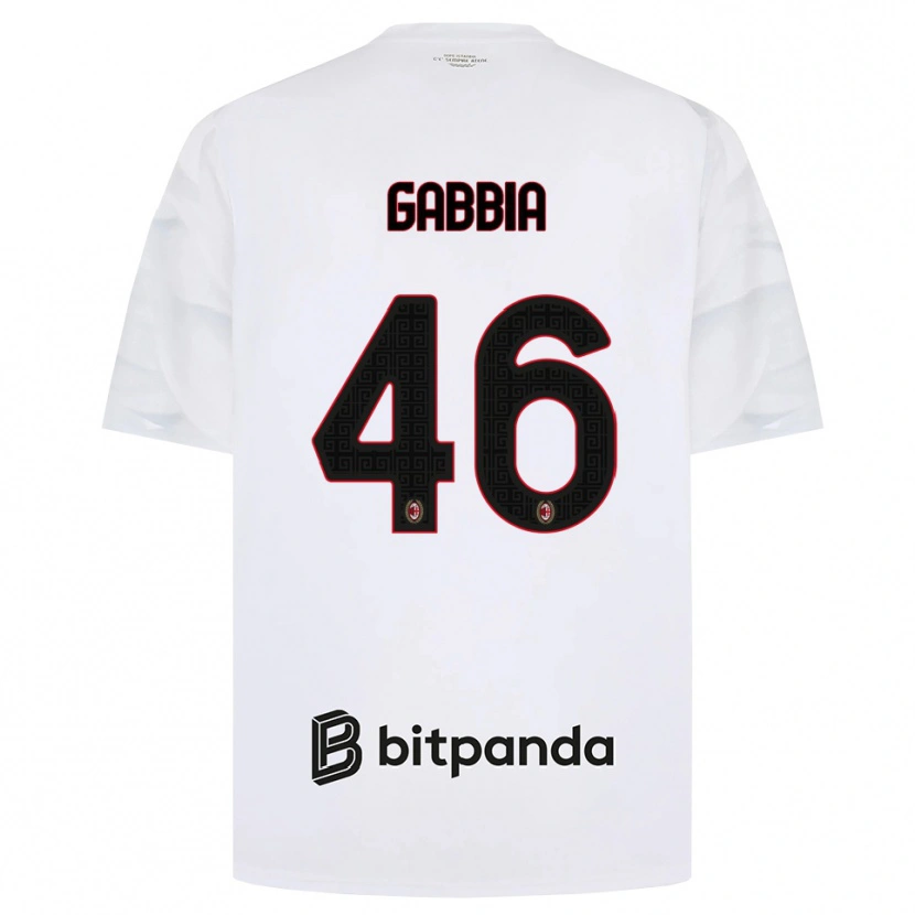 Danxen Herren Matteo Gabbia #46 Weiß Rot Schwarz Auswärtstrikot Trikot 2026/27 T-Shirt Österreich