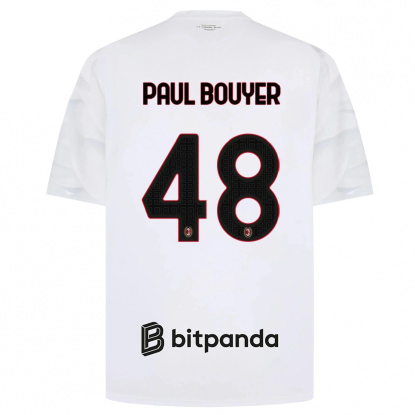 Danxen Herren Léo Paul Bouyer #48 Weiß Rot Schwarz Auswärtstrikot Trikot 2026/27 T-Shirt Österreich