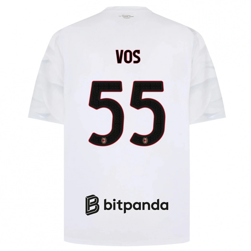 Danxen Herren Silvano Vos #55 Weiß Rot Schwarz Auswärtstrikot Trikot 2026/27 T-Shirt Österreich