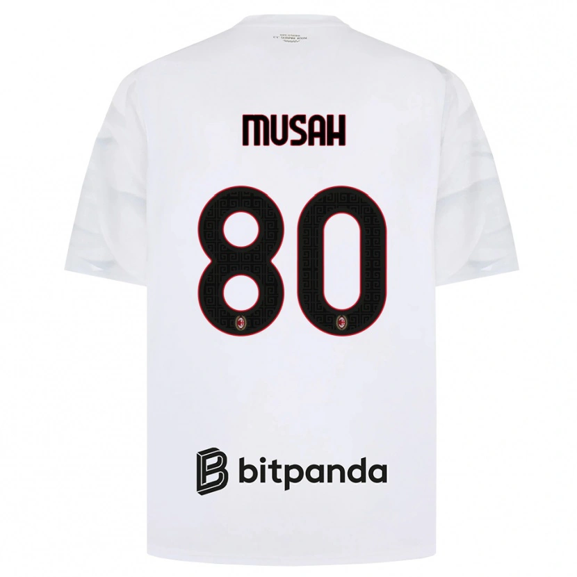 Danxen Herren Yunus Musah #80 Weiß Rot Schwarz Auswärtstrikot Trikot 2026/27 T-Shirt Österreich