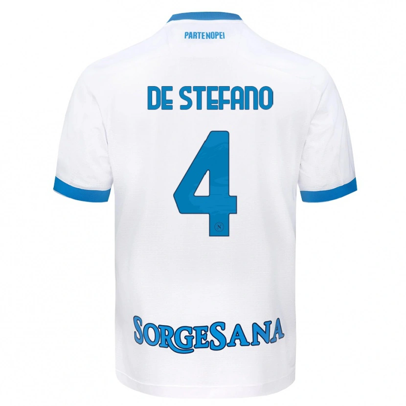 Danxen Herren Francesco De Stefano #4 Weiß Hellblau Auswärtstrikot Trikot 2026/27 T-Shirt Österreich