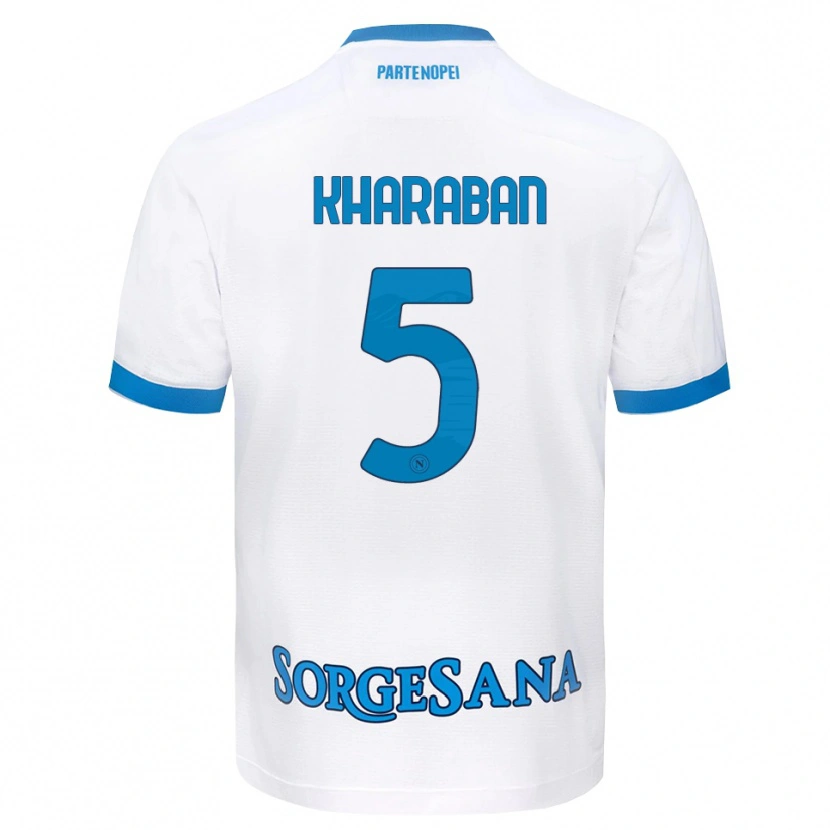 Danxen Herren Vitaliy Kharaban #5 Weiß Hellblau Auswärtstrikot Trikot 2026/27 T-Shirt Österreich