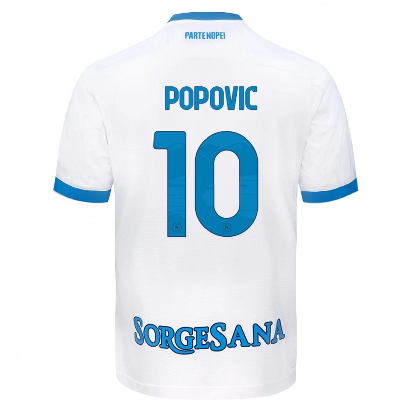 Danxen Herren Matija Popovic #10 Weiß Hellblau Auswärtstrikot Trikot 2026/27 T-Shirt Österreich