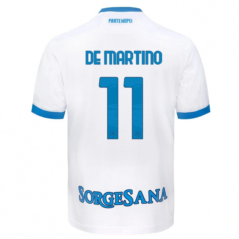 Danxen Herren Giuseppe De Martino #11 Weiß Hellblau Auswärtstrikot Trikot 2026/27 T-Shirt Österreich