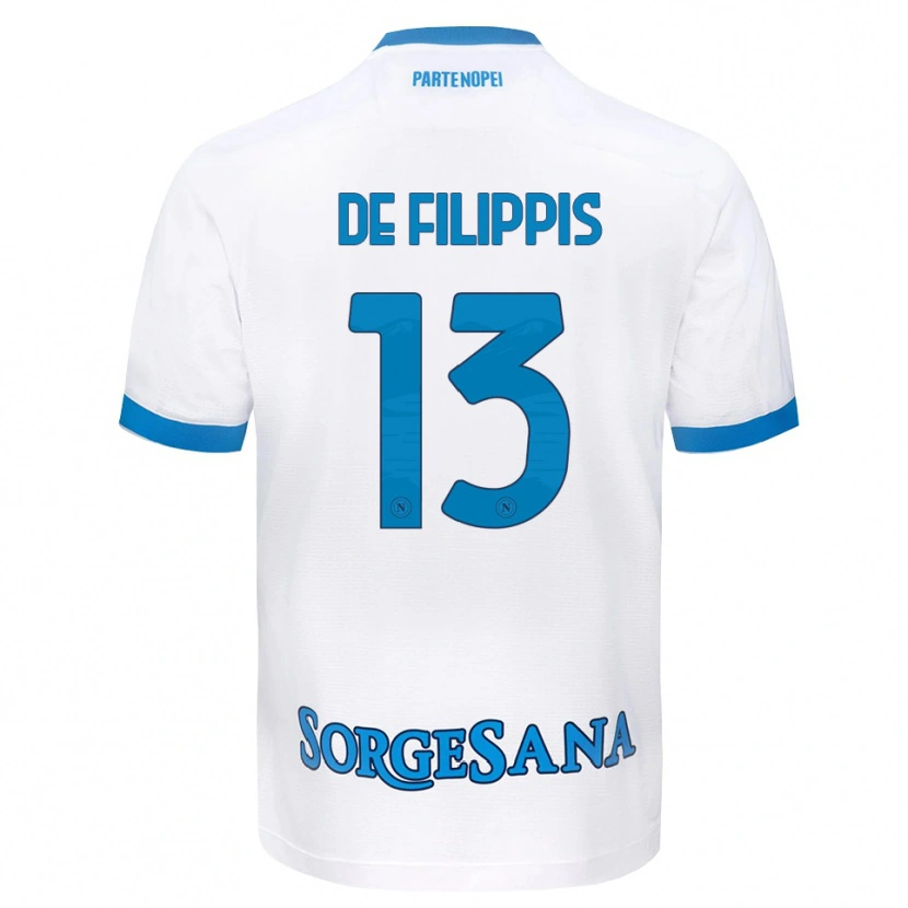 Danxen Herren Antonio De Filippis #13 Weiß Hellblau Auswärtstrikot Trikot 2026/27 T-Shirt Österreich