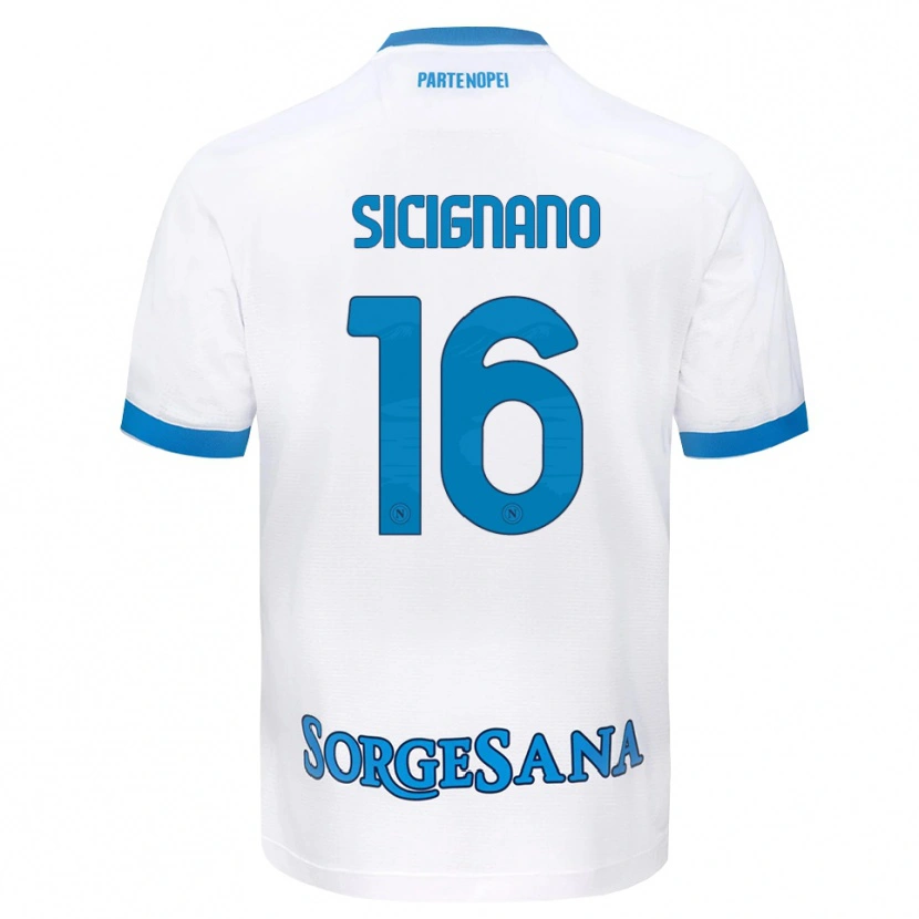 Danxen Herren Luigi Sicignano #16 Weiß Hellblau Auswärtstrikot Trikot 2026/27 T-Shirt Österreich