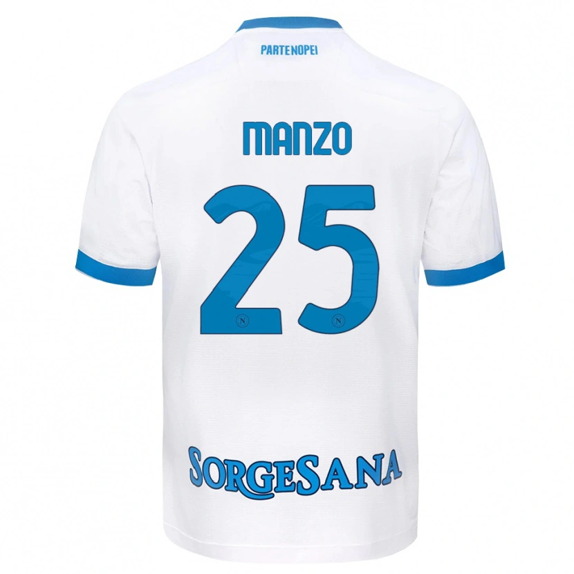 Danxen Herren Alessia Manzo #25 Weiß Hellblau Auswärtstrikot Trikot 2026/27 T-Shirt Österreich