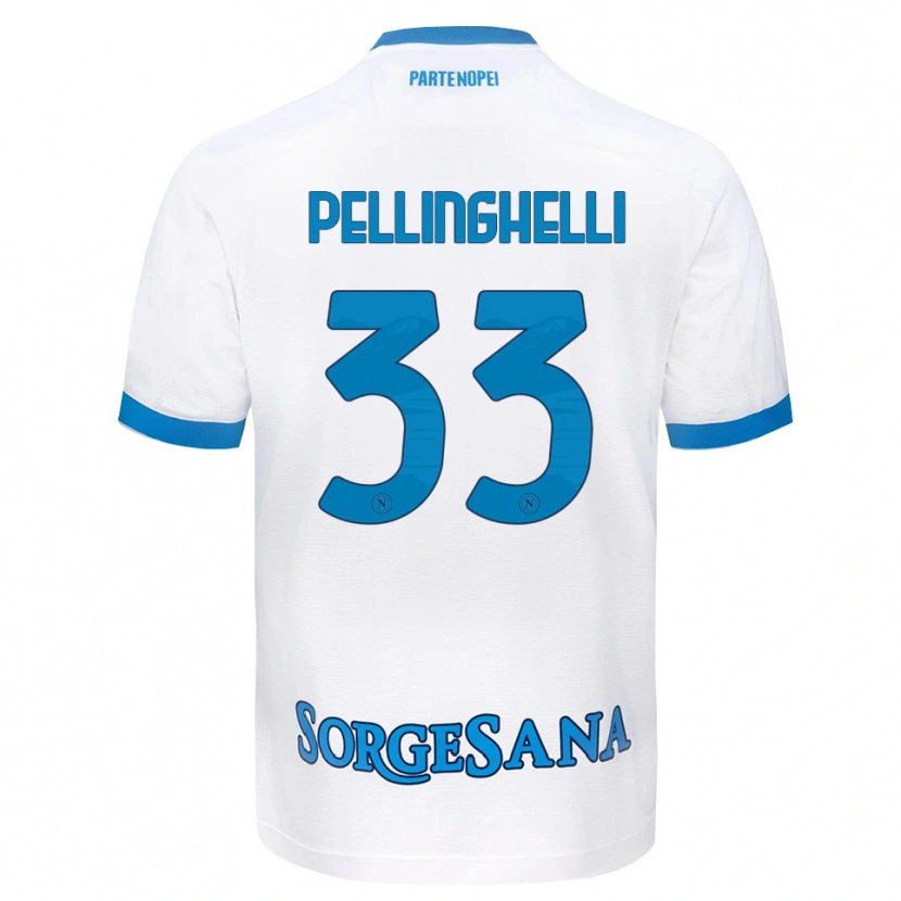 Danxen Herren Alice Pellinghelli #33 Weiß Hellblau Auswärtstrikot Trikot 2026/27 T-Shirt Österreich