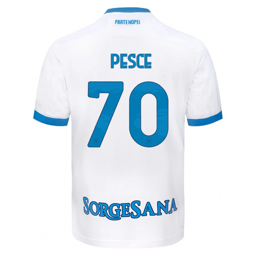 Danxen Herren Antonio Pesce #70 Weiß Hellblau Auswärtstrikot Trikot 2026/27 T-Shirt Österreich