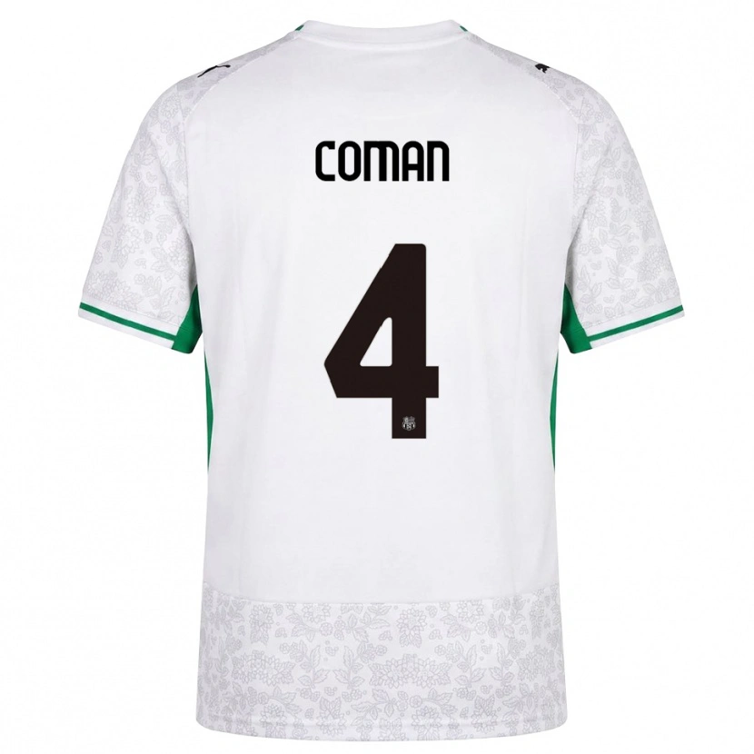 Danxen Herren Rareș Coman #4 Weiß Schwarz Grün Auswärtstrikot Trikot 2026/27 T-Shirt Österreich