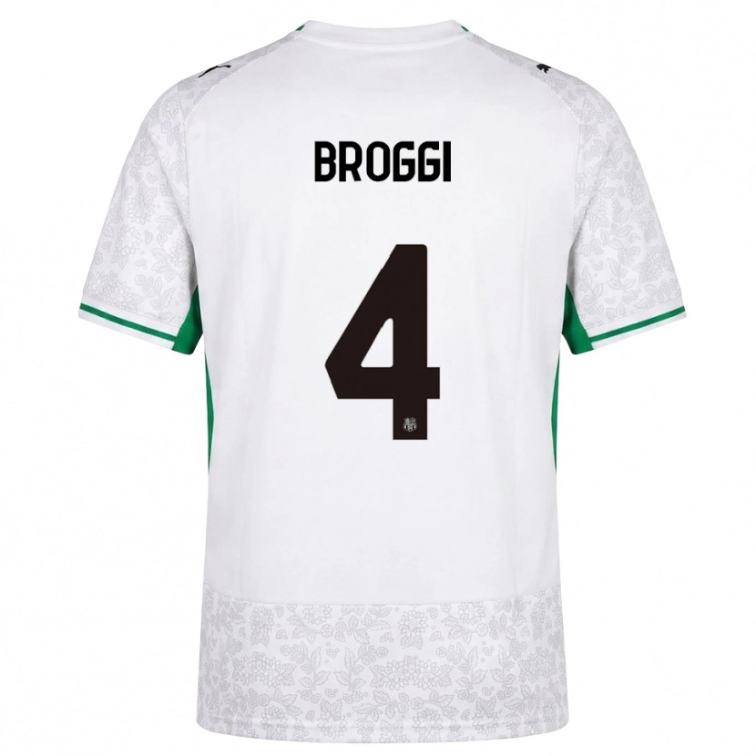 Danxen Herren Nicola Broggi #4 Weiß Schwarz Grün Auswärtstrikot Trikot 2026/27 T-Shirt Österreich