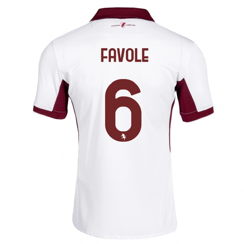 Danxen Herren Stefania Favole #6 Burgund Weiß Rot Auswärtstrikot Trikot 2026/27 T-Shirt Österreich