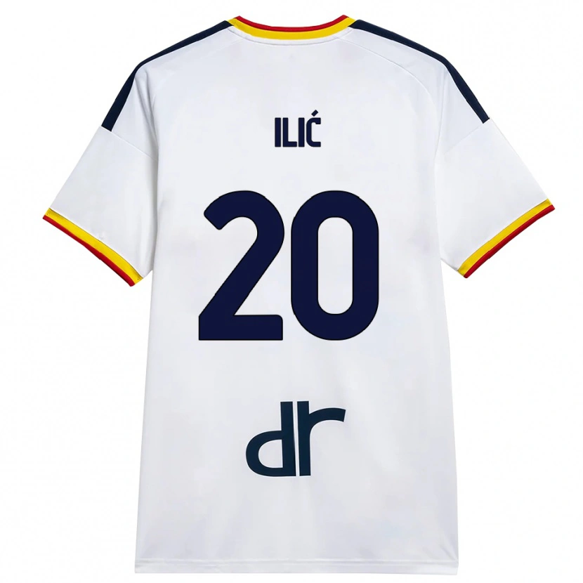 Danxen Herren Ivan Ilić #20 Weiß Gelb Rot Auswärtstrikot Trikot 2026/27 T-Shirt Österreich