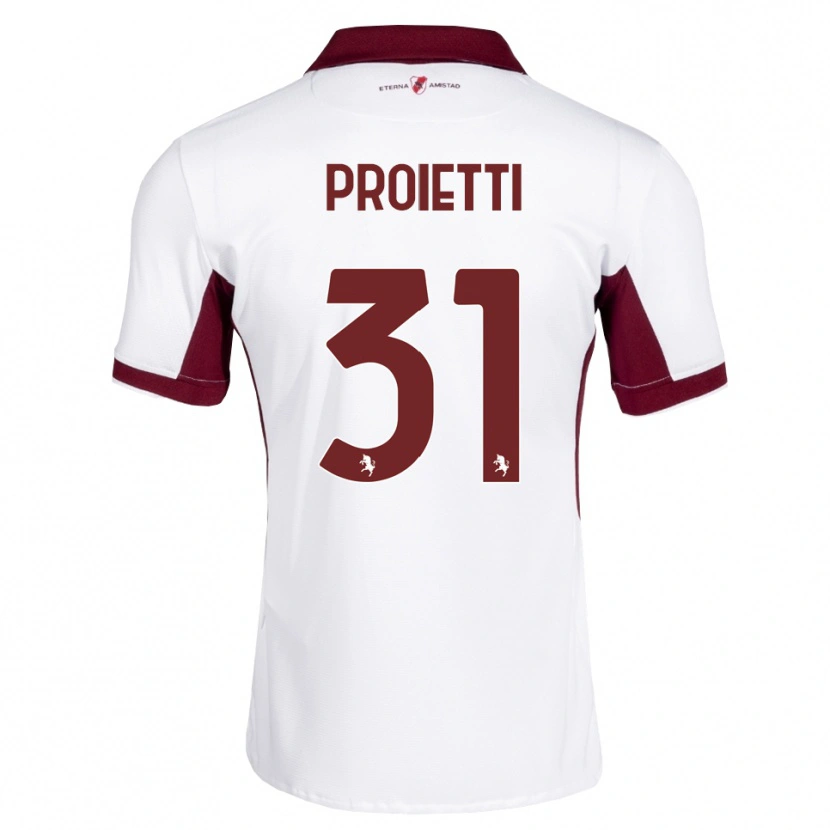 Danxen Herren Riccardo Proietti #31 Burgund Weiß Rot Auswärtstrikot Trikot 2026/27 T-Shirt Österreich
