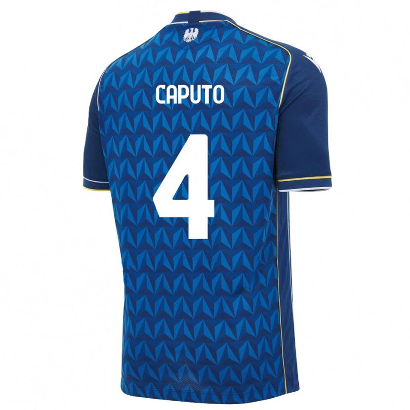 Danxen Herren Luigi Caputo #4 Königsblau Weiß Blau Auswärtstrikot Trikot 2026/27 T-Shirt Österreich