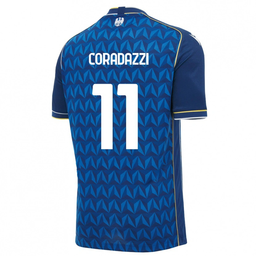 Danxen Herren Niccolò Coradazzi #11 Königsblau Weiß Blau Auswärtstrikot Trikot 2026/27 T-Shirt Österreich