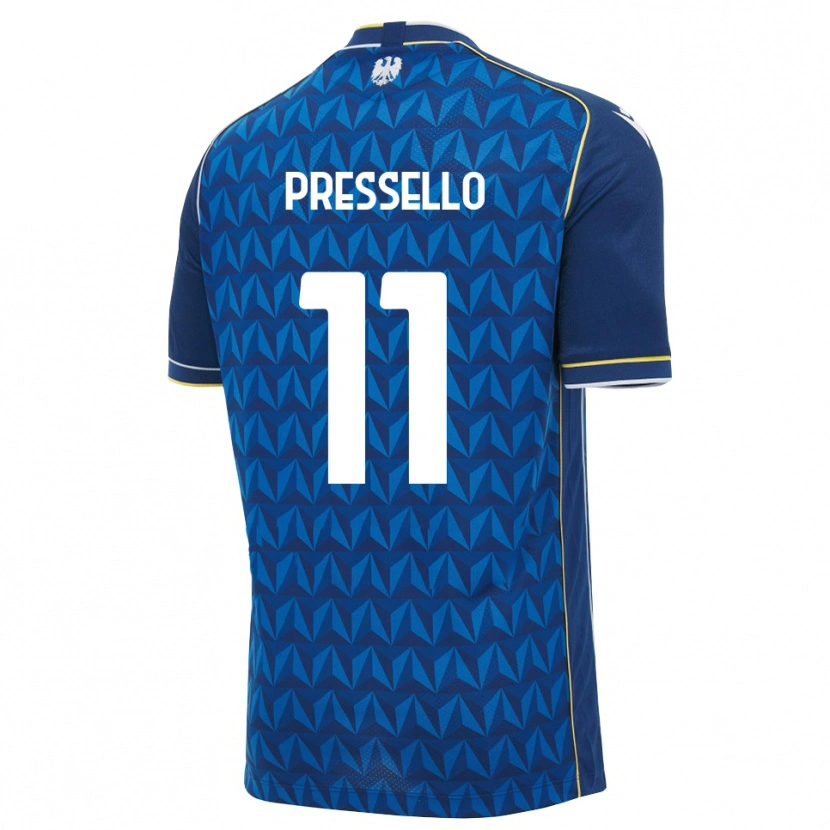 Danxen Herren Matteo Pressello #11 Königsblau Weiß Blau Auswärtstrikot Trikot 2026/27 T-Shirt Österreich