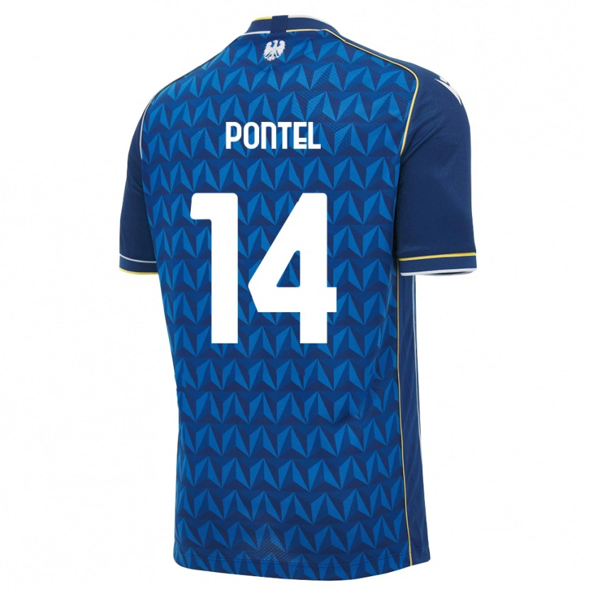 Danxen Herren Simone Pontel #14 Königsblau Weiß Blau Auswärtstrikot Trikot 2026/27 T-Shirt Österreich