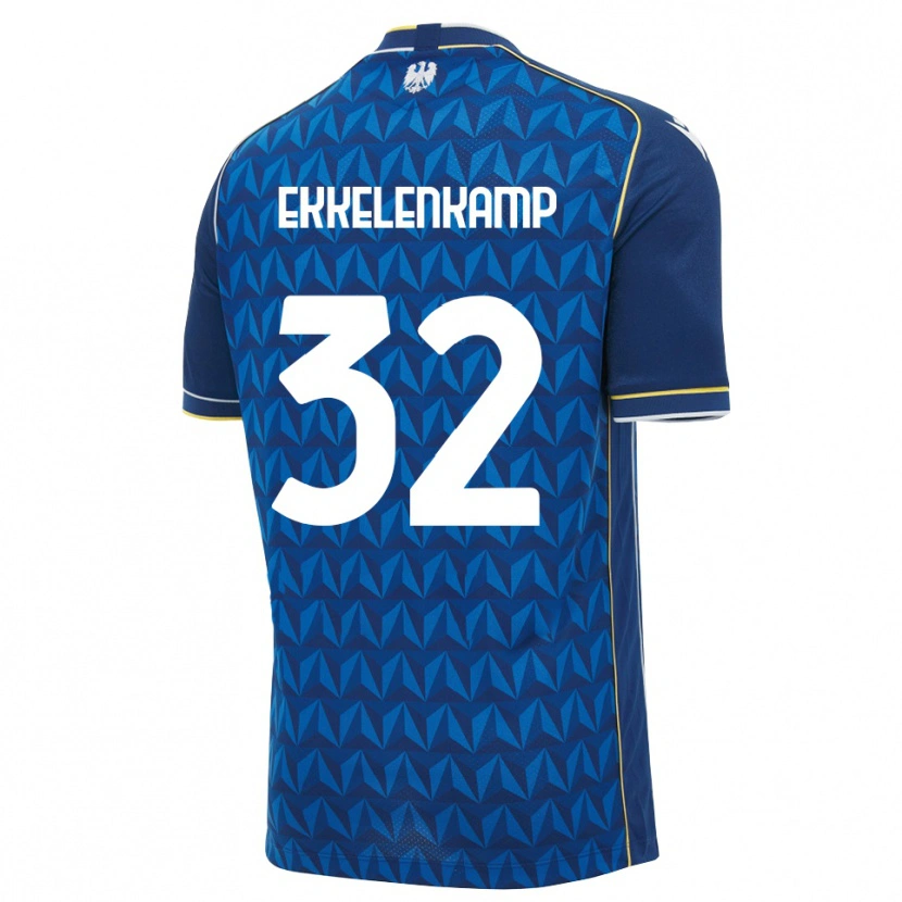 Danxen Herren Jurgen Ekkelenkamp #32 Königsblau Weiß Blau Auswärtstrikot Trikot 2026/27 T-Shirt Österreich