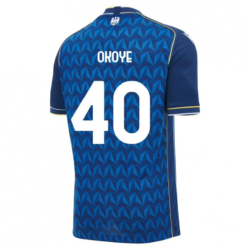 Danxen Herren Maduka Okoye #40 Königsblau Weiß Blau Auswärtstrikot Trikot 2026/27 T-Shirt Österreich
