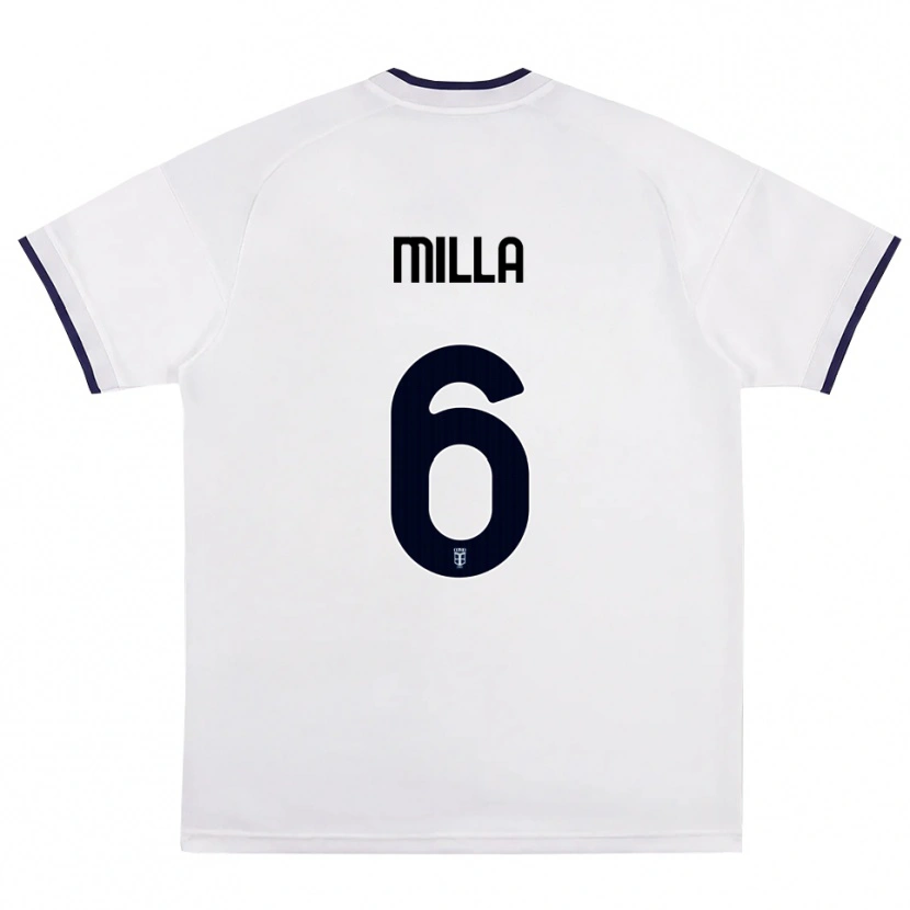 Danxen Herren Luis Milla #6 Weiß Rot Königsblau Auswärtstrikot Trikot 2026/27 T-Shirt Österreich