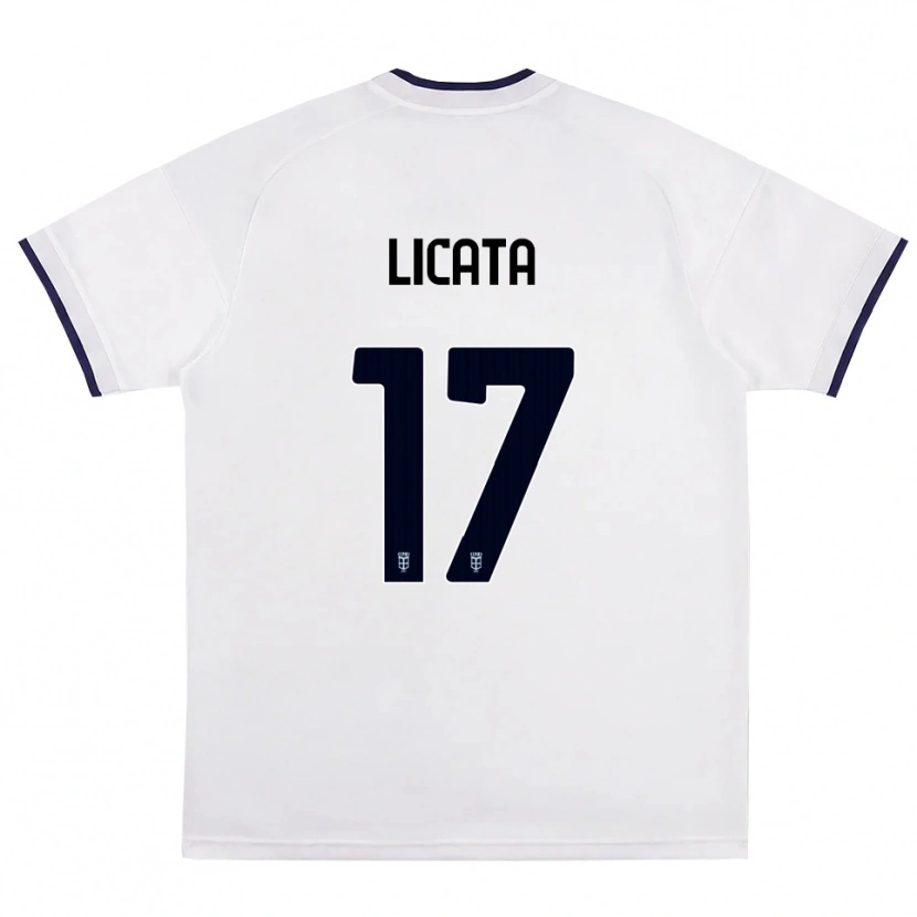 Danxen Herren Alessandro Licata #17 Weiß Rot Königsblau Auswärtstrikot Trikot 2026/27 T-Shirt Österreich
